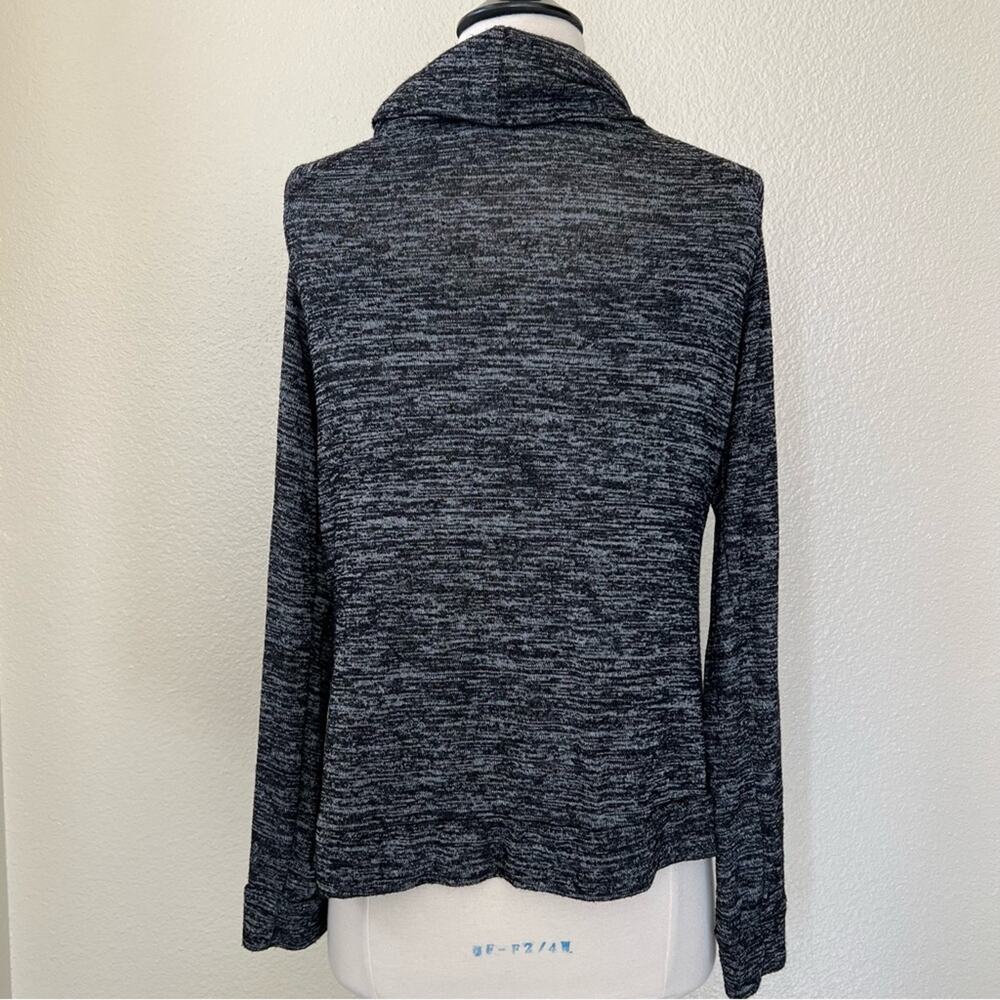 Hello Mello Carefree Threads gray cowl neck sweater heather gray long sleeve - Picture 5 of 6